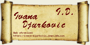Ivana Đurković vizit kartica